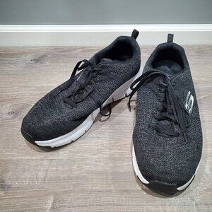 Skechers Mens Arch Fit Paradyme 232041 Black Running Shoes Sneakers Size 14